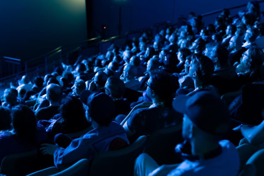 A packed house enjoys a film at Bristol Aquarium Big Screen